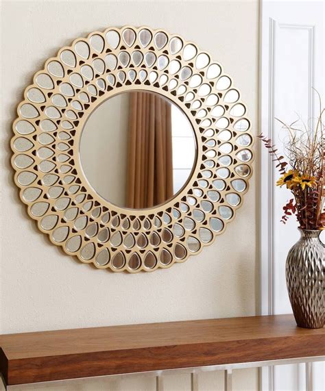 mirrored circles wall decor